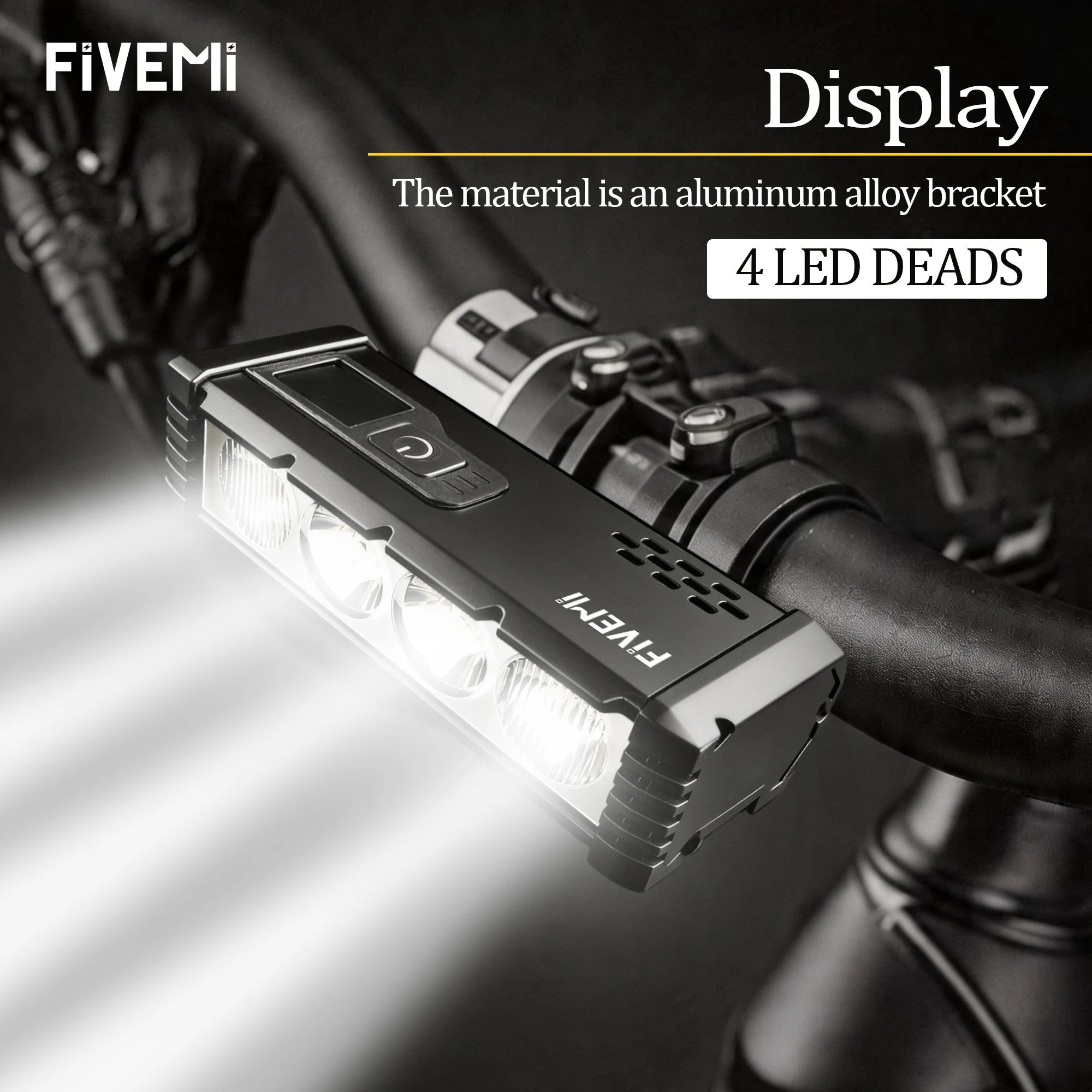 Fivemi Bike Headlight, USB Rechargeable MTB Front Lamp With Digital Battery Display, 2000LM High Brightness Cycling Flashlight,
Fivemi Bike Headlight, USB Rechargeable MTB Front Lamp With Digital Battery Display, 2000LM High Brightness Cycling Flashlight,