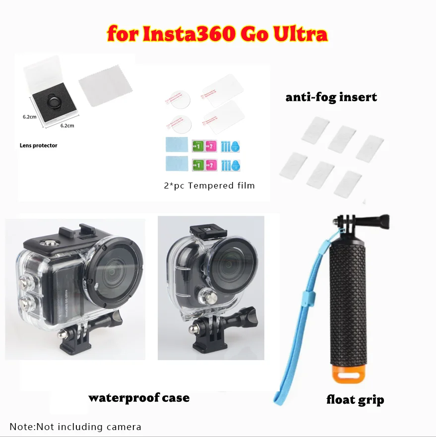 50m Dive Case For Insta360 GO Ultra Thumb Motion Cam Protective Shell Waterproof shooting cover For Insta360 GO Ultra accessory
50m Dive Case For Insta360 GO Ultra Thumb Motion Cam Protective Shell Waterproof shooting cover For Insta360 GO Ultra accessory