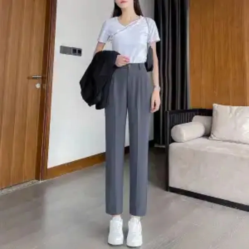 Women's High Waist Slim Fit Suit Pants Straight Leg Cropped Ankle Trousers
Women's High Waist Slim Fit Suit Pants Straight Leg Cropped Ankle Trousers