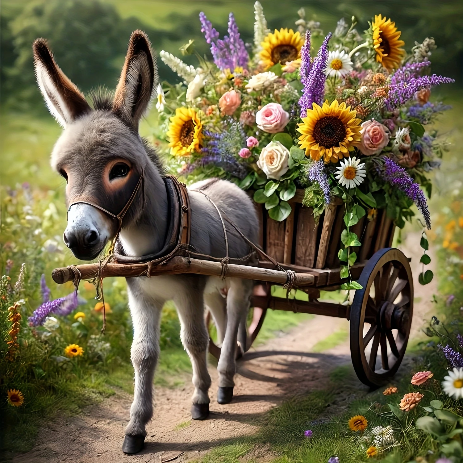 500PCS/1024 PCS Jigsaw Puzzles Donkey Pulling a Cart Animal Relaxing Family Activity Games for Living Room Home Decor Gift
500PCS/1024 PCS Jigsaw Puzzles Donkey Pulling a Cart Animal Relaxing Family Activity Games for Living Room Home Decor Gift
