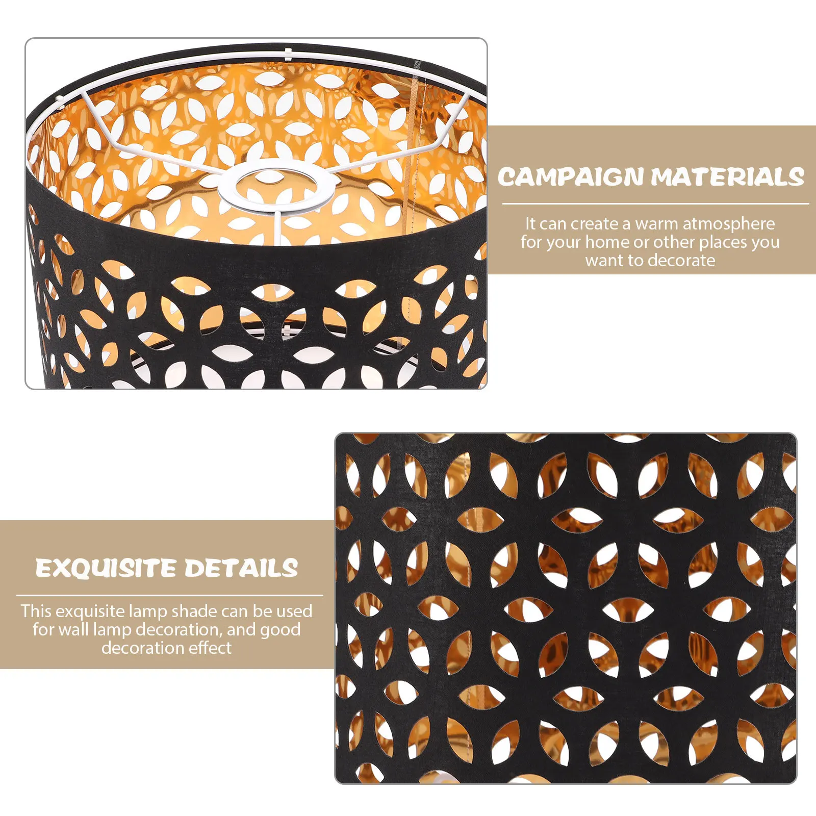 Safe Durable Fabric Lampshade Hollow-Out Design for Table Desk Floor Lamps Modern Creative Home Decoration Cloth Lamp Shade
Safe Durable Fabric Lampshade Hollow-Out Design for Table Desk Floor Lamps Modern Creative Home Decoration Cloth Lamp Shade