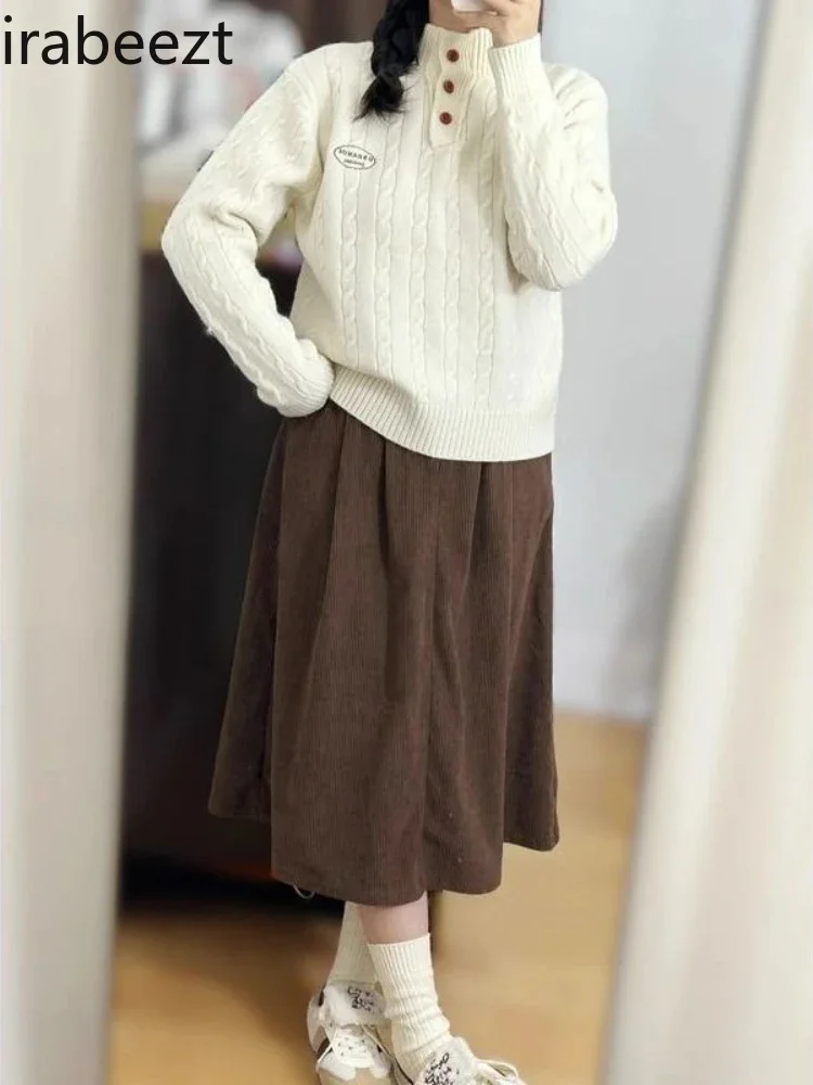 Regulai Fit White Pull Coreen Half Turtleneck Thick Sweater for Women Autumn Winter 2024 Embroidered Twist Knit Pullover Top
Regulai Fit White Pull Coreen Half Turtleneck Thick Sweater for Women Autumn Winter 2024 Embroidered Twist Knit Pullover Top