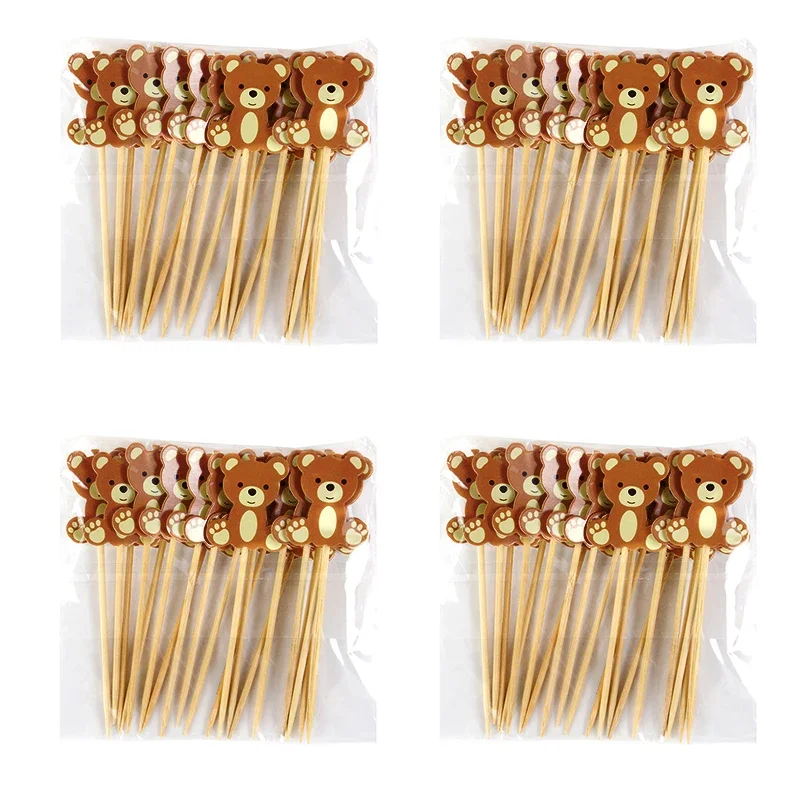 20Pcs Cute Bear Disposable Bamboo Food Pick Baby Shower Santa Dessert Fruit Salad Toothpick Birthday Party Decoration Supplies
20Pcs Cute Bear Disposable Bamboo Food Pick Baby Shower Santa Dessert Fruit Salad Toothpick Birthday Party Decoration Supplies