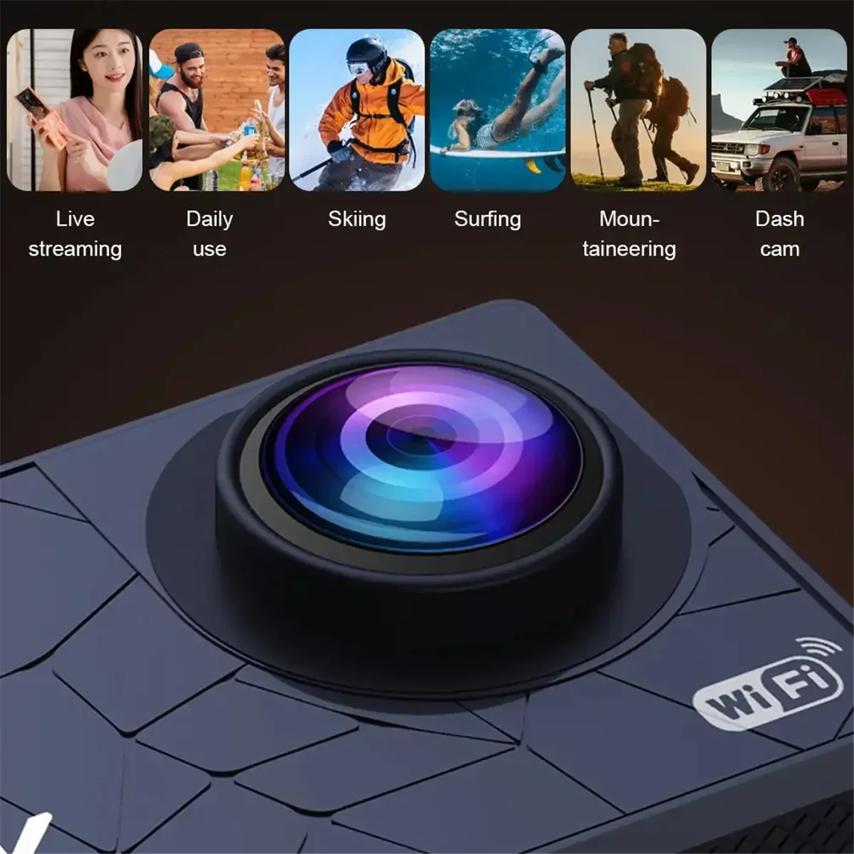 M20K 4K WIFI IP68 Waterproof Digital Camera Outdoor Diving F2.0 Large Aperture Cyclic Recording Anti-Shake Sports Camera
M20K 4K WIFI IP68 Waterproof Digital Camera Outdoor Diving F2.0 Large Aperture Cyclic Recording Anti-Shake Sports Camera
