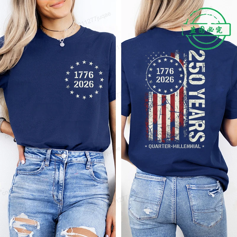 America 250th Anniversary Printing T-shirts for Women Unisex Clothing 1776–2026 Graphic Tops Short Sleeve Casual Wear Tee Tops
America 250th Anniversary Printing T-shirts for Women Unisex Clothing 1776–2026 Graphic Tops Short Sleeve Casual Wear Tee Tops