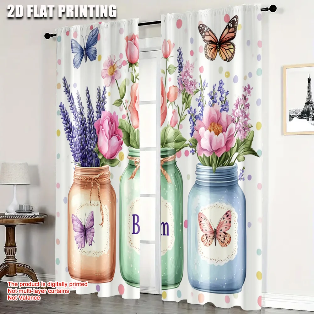 2pcs, Light Filtering Curtains 2D plane printing Bloom Durable 100% Polyester Fabric (without rod) Holiday Perfect for Home &
2pcs, Light Filtering Curtains 2D plane printing Bloom Durable 100% Polyester Fabric (without rod) Holiday Perfect for Home &