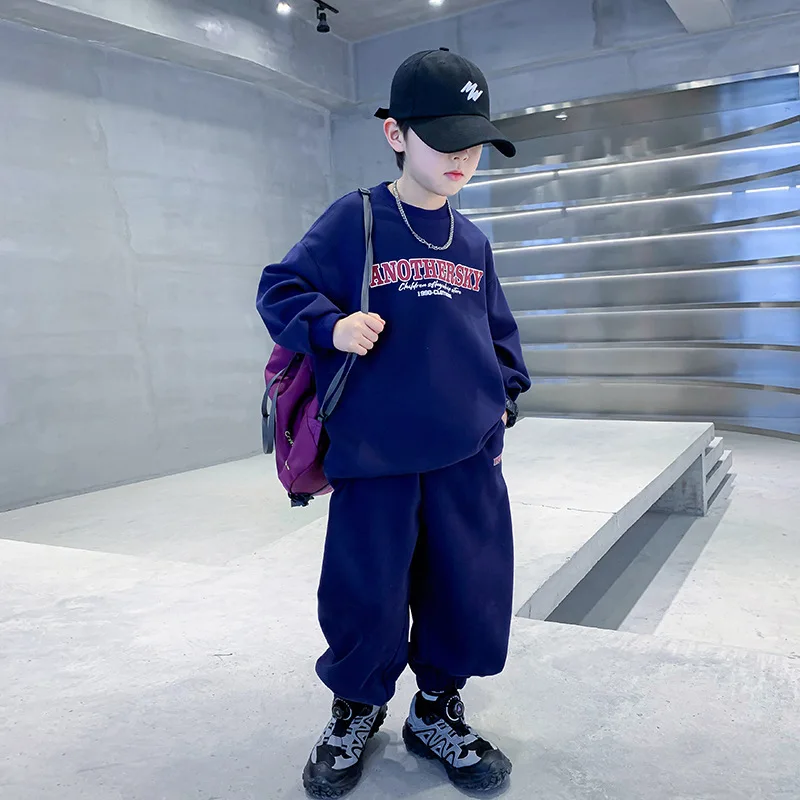New Spring Children Boy 2PCS Clothes Set Letter Printed Long Sleeve Hoodies Loose Fit Sporty Sweatpants Casual Street Style Suit
New Spring Children Boy 2PCS Clothes Set Letter Printed Long Sleeve Hoodies Loose Fit Sporty Sweatpants Casual Street Style Suit