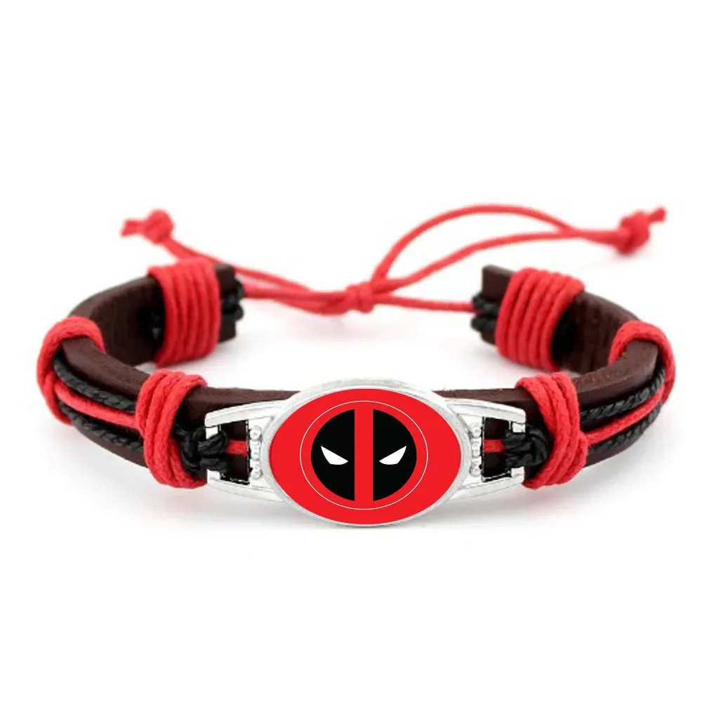 Hot Selling Marvel Deadpool Woven Leather Bracelet Movie Peripheral Spider-Man Iron Man Leather Bracelet Manufacturers Wholesale
Hot Selling Marvel Deadpool Woven Leather Bracelet Movie Peripheral Spider-Man Iron Man Leather Bracelet Manufacturers Wholesale