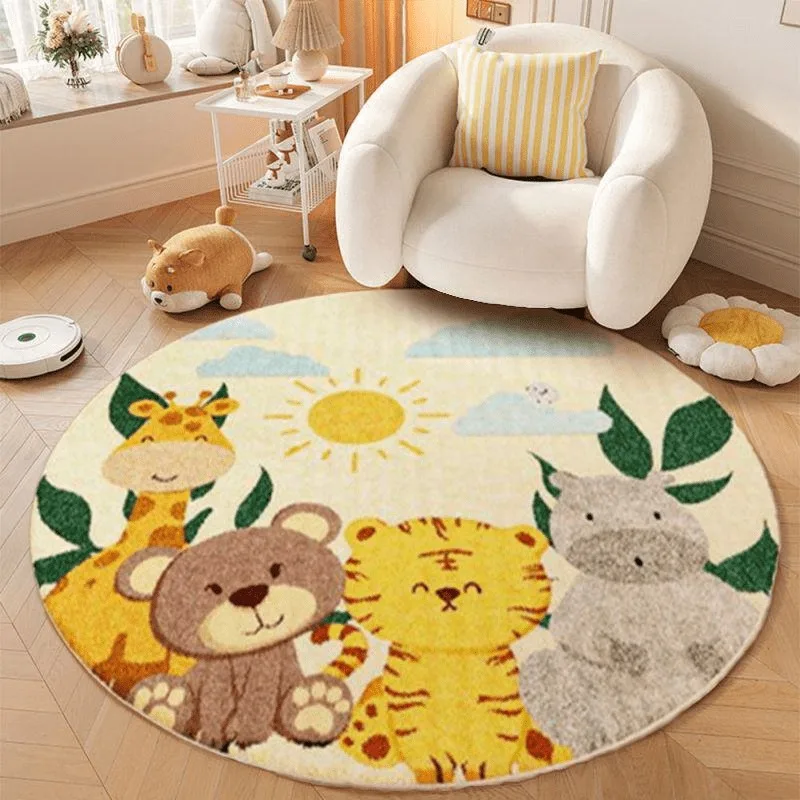 Cute Cartoon Animal Round Living Room Carpet Animal Print Large Area Children Bedroom Rug Simple Sofa Coffee Table Soft Foot Mat
Cute Cartoon Animal Round Living Room Carpet Animal Print Large Area Children Bedroom Rug Simple Sofa Coffee Table Soft Foot Mat