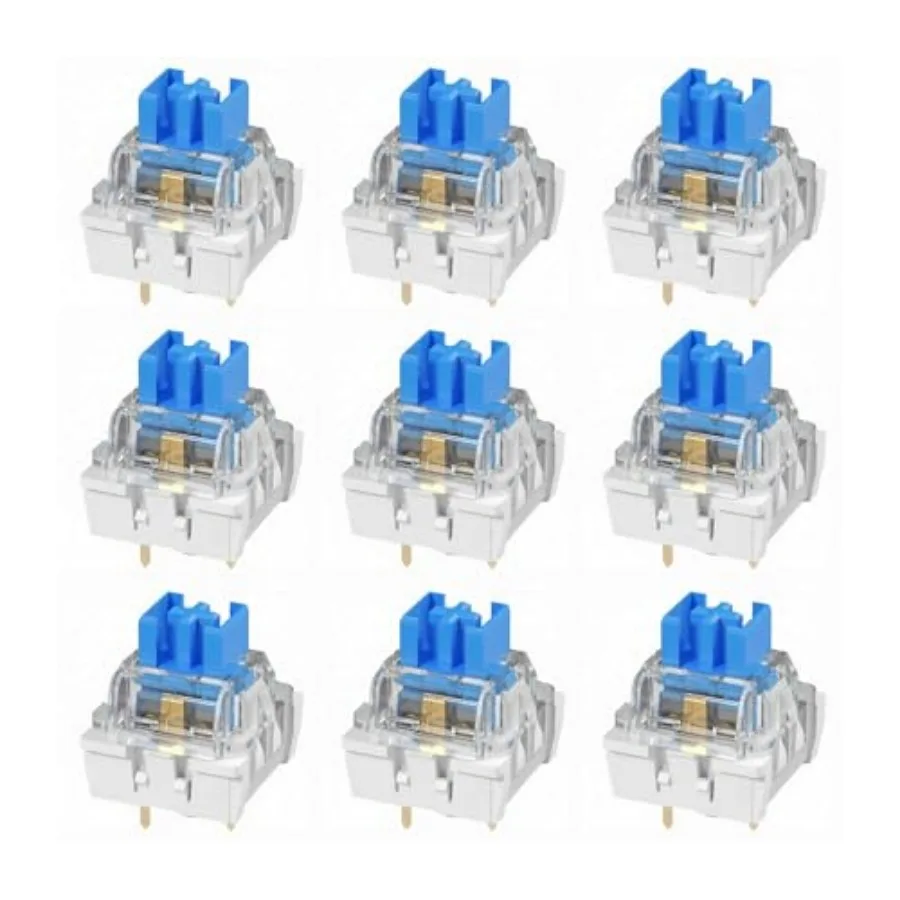 120 PCS Mechanical Keyboard Replacement Blue Switches, 3 pin Clicky/50gf Accurate Typing/Dustproof switches for LED Gaming Keyb
120 PCS Mechanical Keyboard Replacement Blue Switches, 3 pin Clicky/50gf Accurate Typing/Dustproof switches for LED Gaming Keyb