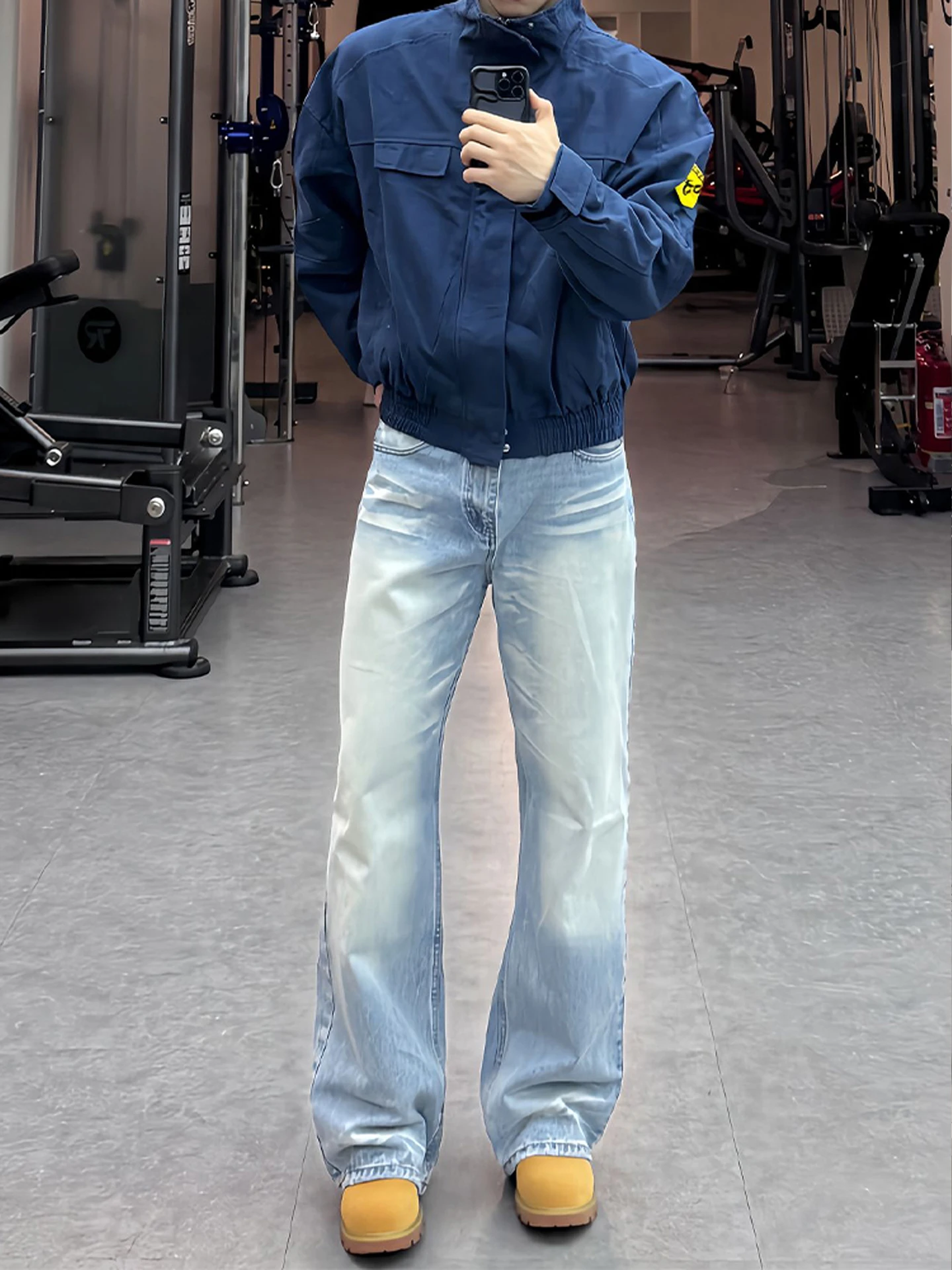 Мужские джинсы Waed adient Blue с высокой талией, прямые, с легким расклешением, в стиле американского стритстайла, повседневные, молодежные, модные
Мужские джинсы Waed adient Blue с высокой талией, прямые, с легким расклешением, в стиле американского стритстайла, повседневные, молодежные, модные