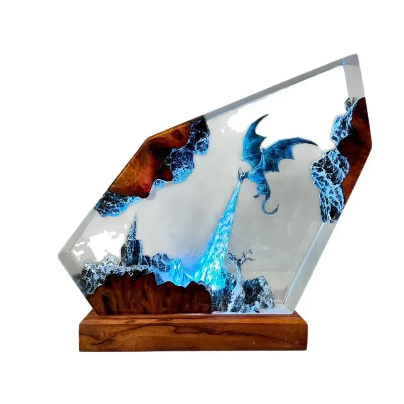 Ice dragon resin night light, film and television model 3D dragon design art statue, night light Halloween gift
Ice dragon resin night light, film and television model 3D dragon design art statue, night light Halloween gift