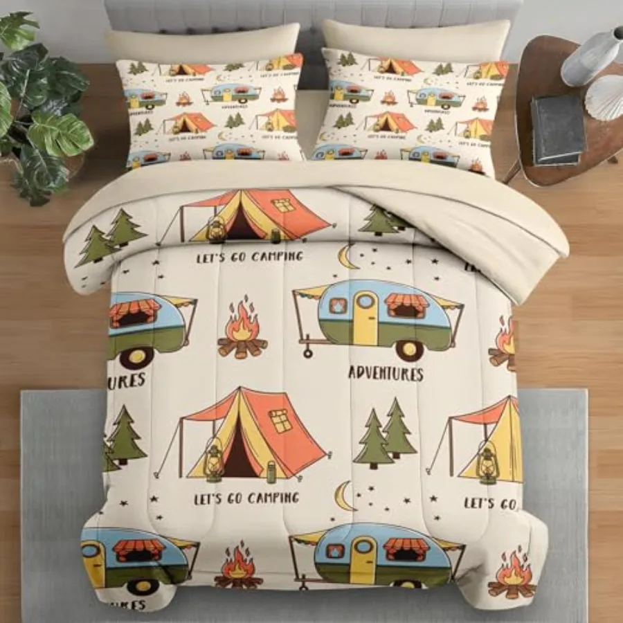 Comforter Set Size Summer Camp RV 7 Pcs Bedding for and Adults Camping Adventure Bed Sheet Sets with Fitted Sheet 2 Pillowcases
Comforter Set Size Summer Camp RV 7 Pcs Bedding for and Adults Camping Adventure Bed Sheet Sets with Fitted Sheet 2 Pillowcases