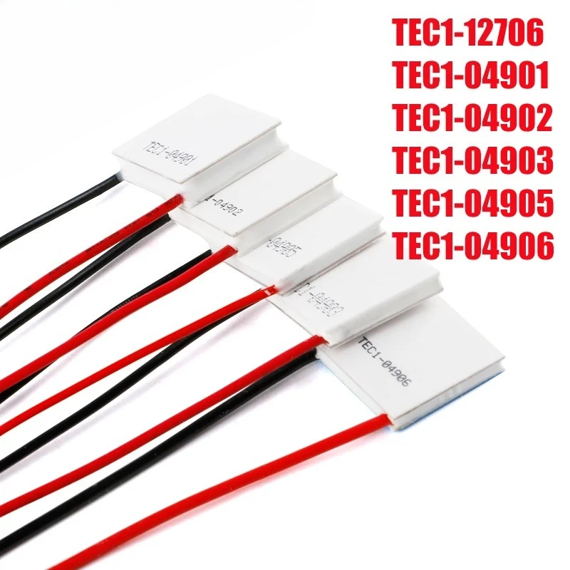 TEC1-12706 TEC1 04901 04902 04903 04905 04906 Thermoelectric Cooler Peltier 40*40MM 12V 5V Peltier Elemente Module
TEC1-12706 TEC1 04901 04902 04903 04905 04906 Thermoelectric Cooler Peltier 40*40MM 12V 5V Peltier Elemente Module