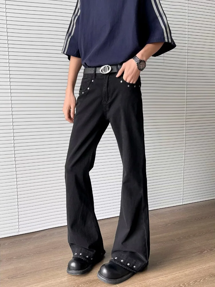 Ropa Y2K 2021, модные черные тонкие расклешенные джинсы с заклепками, брюки для мужчин, одежда в Корейском стиле, повседневные женские длинные брюки, брюки
Ropa Y2K 2021, модные черные тонкие расклешенные джинсы с заклепками, брюки для мужчин, одежда в Корейском стиле, повседневные женские длинные брюки, брюки