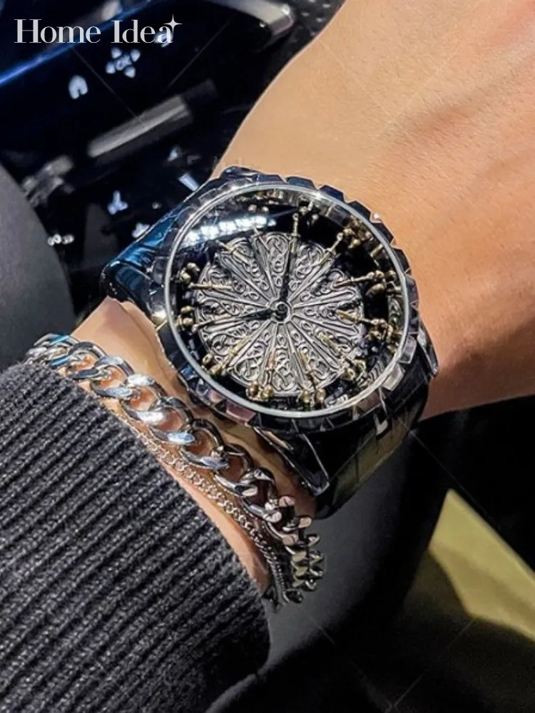 Luxury Vintage Design Mens Round Quartz Watch Pu Leather Strap Needle Buckle Personality Hip Hop Mens Wristwatch
Luxury Vintage Design Mens Round Quartz Watch Pu Leather Strap Needle Buckle Personality Hip Hop Mens Wristwatch