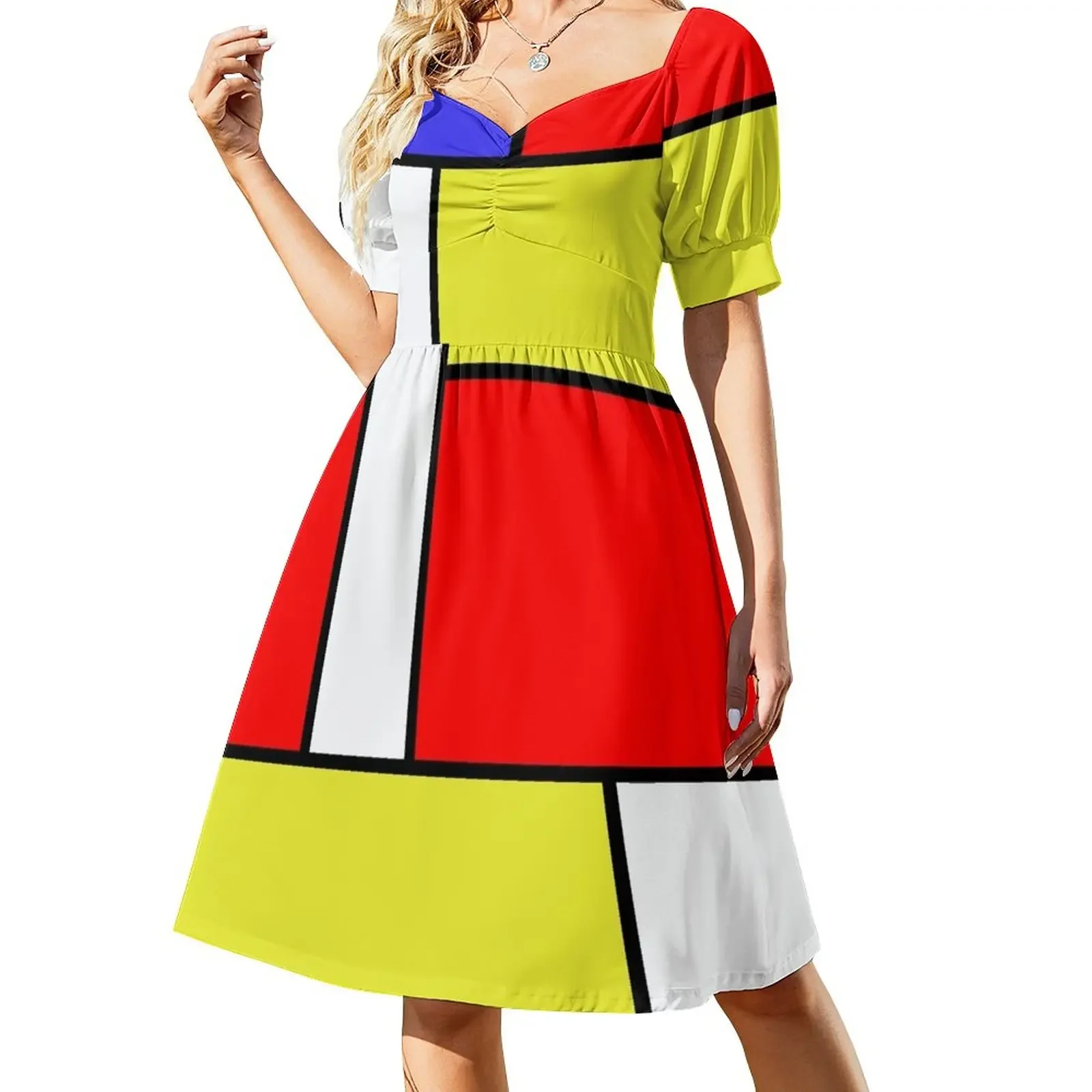 Mondrian #57 Short-Sleeved Dress Summer dresses for women women's evening dresses 2025
Mondrian #57 Short-Sleeved Dress Summer dresses for women women's evening dresses 2025