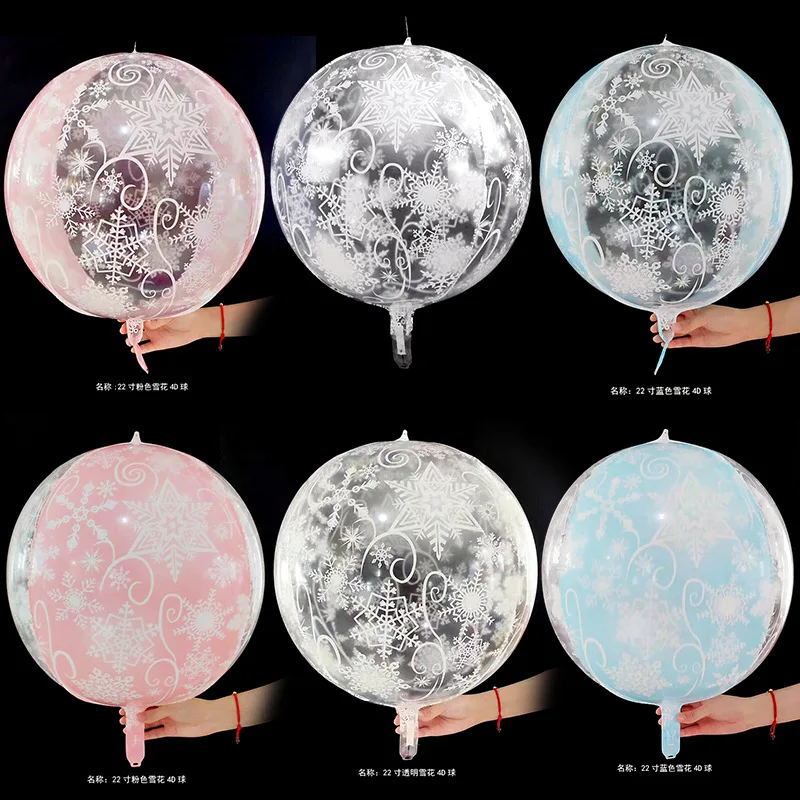 22 Inch 4D Printed Aluminum Film Balloon Christmas Transparent Snowflake Decoration Wedding Children's Birthday Party Layout
22 Inch 4D Printed Aluminum Film Balloon Christmas Transparent Snowflake Decoration Wedding Children's Birthday Party Layout