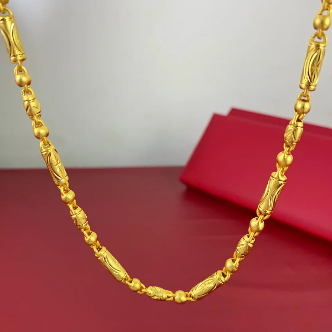 High-end car flower design 24K real gold 4mm necklace, men's imposing au9999 pure gold men's jewelry
High-end car flower design 24K real gold 4mm necklace, men's imposing au9999 pure gold men's jewelry