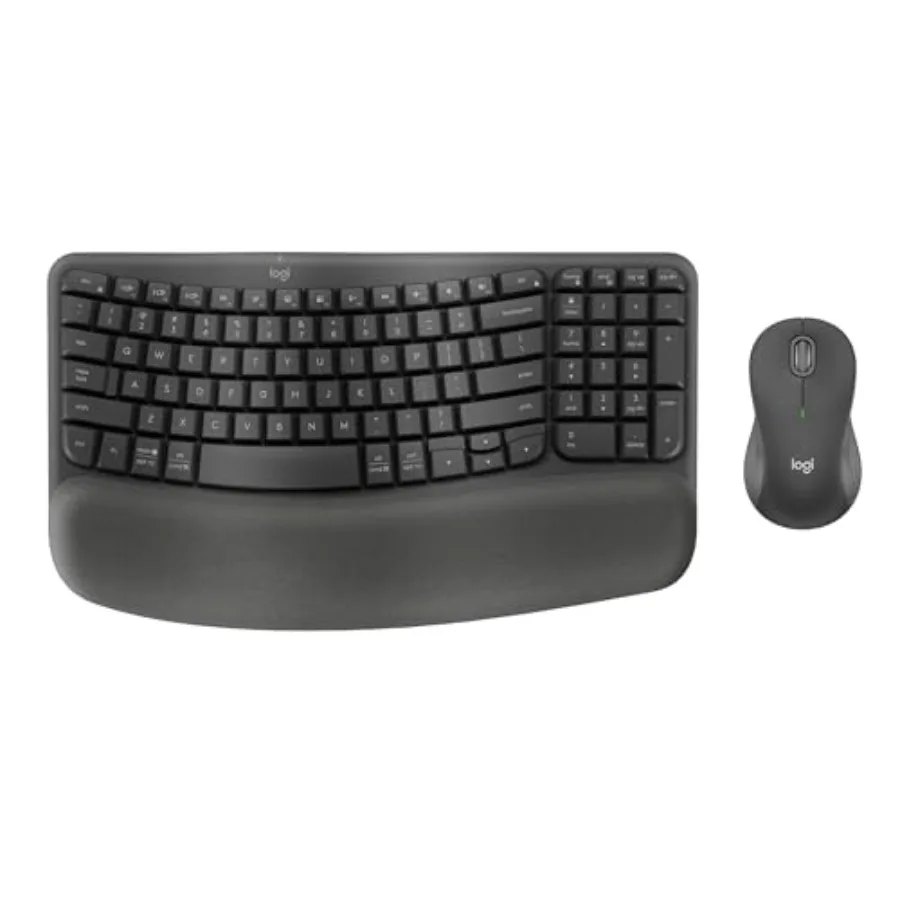 Wireless ergonomic keyboard and mouse combo for office use ABS plastic gray split design with adjustable palm rest for natural
Wireless ergonomic keyboard and mouse combo for office use ABS plastic gray split design with adjustable palm rest for natural
