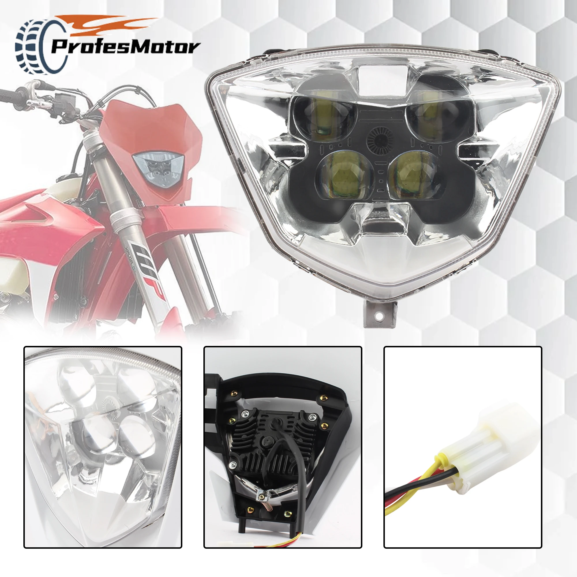 For GAS GAS Motorcycle LED Headlight EC 250 250F 300F EX 300 350F 450 2021-2023 Enduro DirtBike Headlamp Fairing Motocross Parts 
For GAS GAS Motorcycle LED Headlight EC 250 250F 300F EX 300 350F 450 2021-2023 Enduro DirtBike Headlamp Fairing Motocross Parts