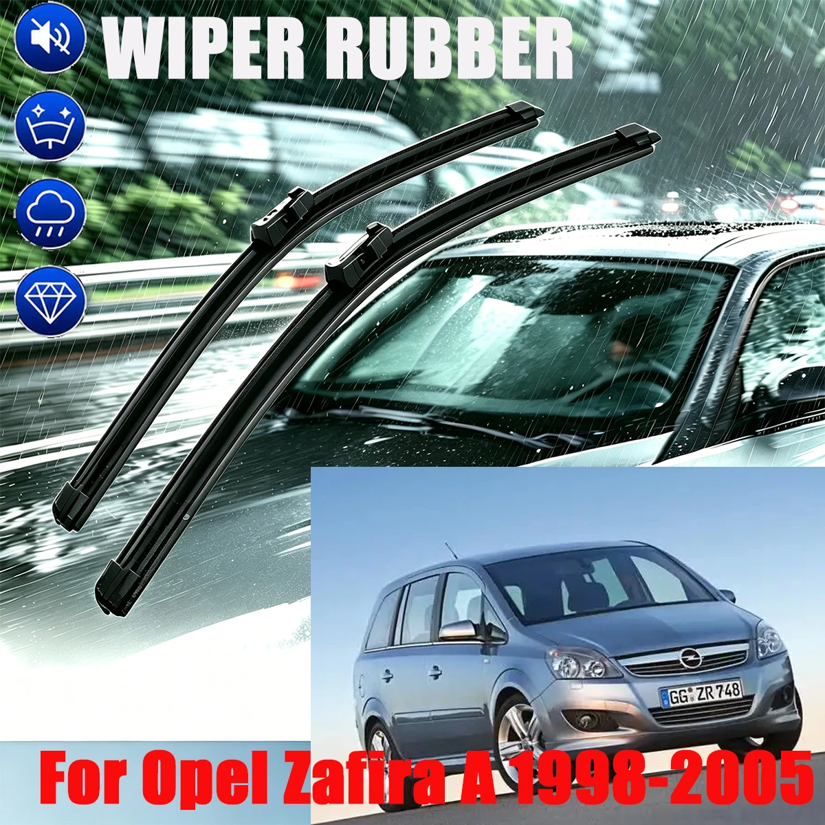 For Opel Zafira A 1998-2005 Front Rear Wiper Blades 3PCS 24" 22" 16" Windshield Windscreen Window Cutter Accessories 2004 2005
For Opel Zafira A 1998-2005 Front Rear Wiper Blades 3PCS 24" 22" 16" Windshield Windscreen Window Cutter Accessories 2004 2005