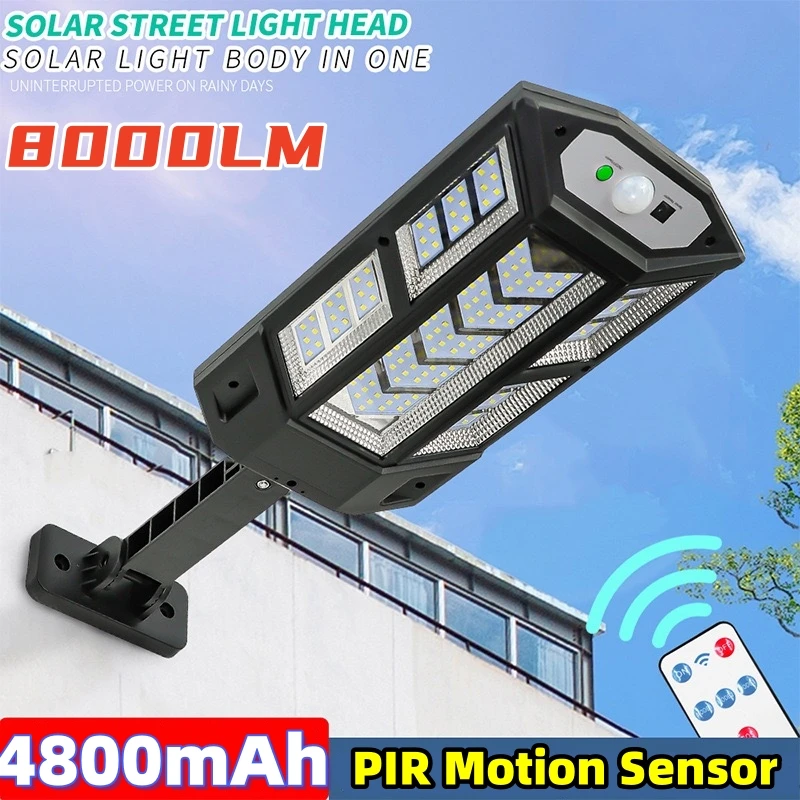 8000LM New Solar LED Street Light Outdoor Waterproof with Motion Sensor Remote Garden Courtyard Porch Decoration Wall Lamp
8000LM New Solar LED Street Light Outdoor Waterproof with Motion Sensor Remote Garden Courtyard Porch Decoration Wall Lamp