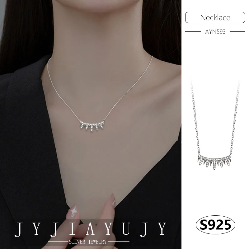 JYJIAYUJY 100% Sterling Silver S925 Necklace Tassel Shape Fashion Trendy Hypoallergenic Daily Birthday Women Jewelry Gift AYN593
JYJIAYUJY 100% Sterling Silver S925 Necklace Tassel Shape Fashion Trendy Hypoallergenic Daily Birthday Women Jewelry Gift AYN593