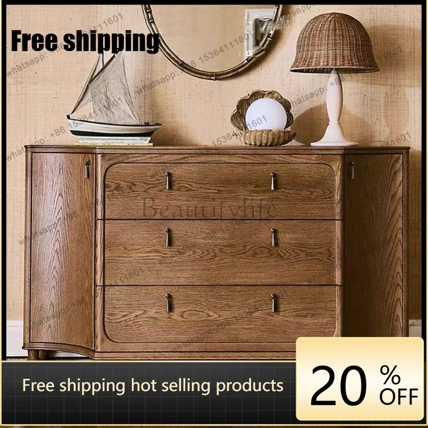 LD Medieval solid wood porch cabinet Small apartment living room storage decorative cabinet
LD Medieval solid wood porch cabinet Small apartment living room storage decorative cabinet