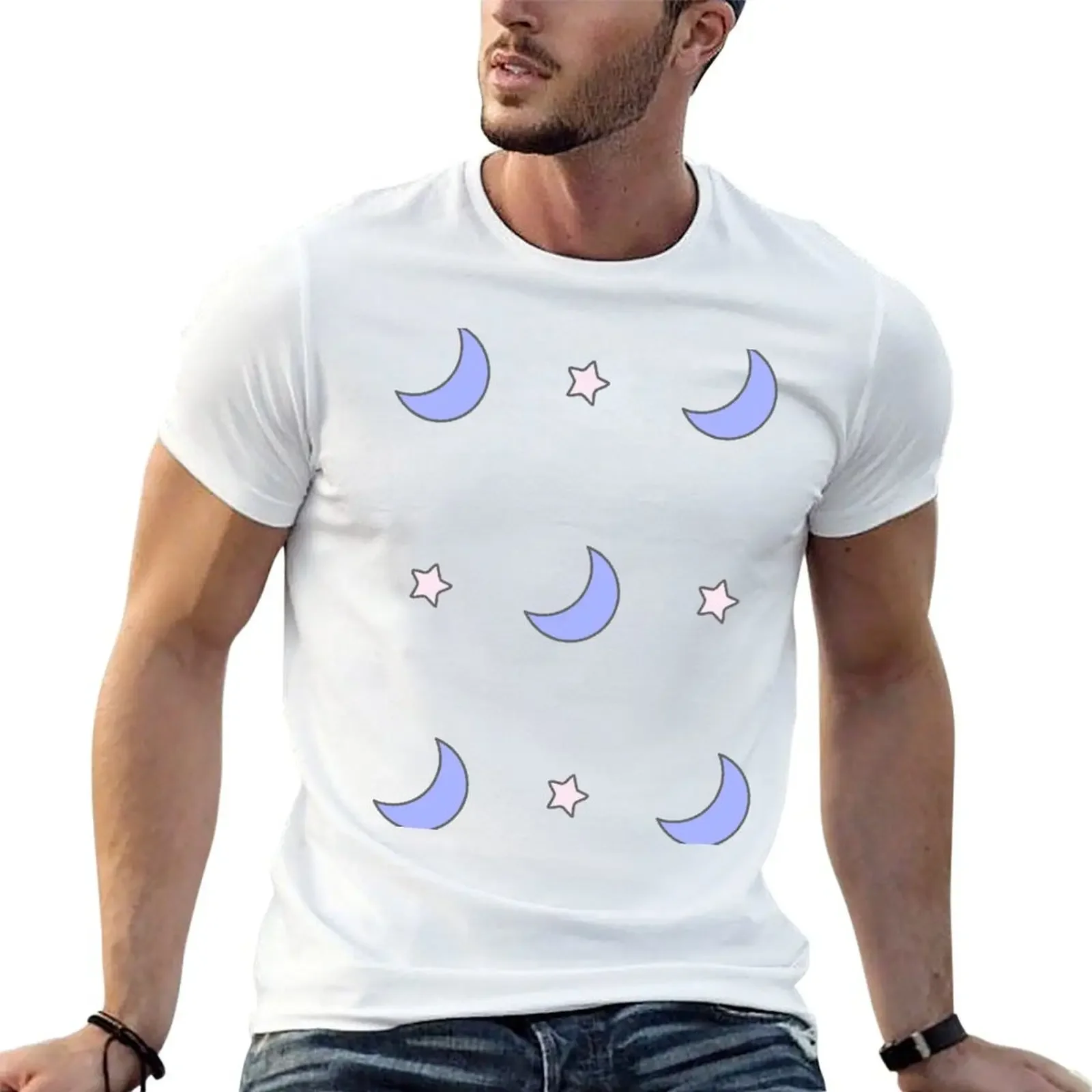 Moon and Stars Pattern T-shirt plain summer top tops kawaii clothes mens t shirt graphic
Moon and Stars Pattern T-shirt plain summer top tops kawaii clothes mens t shirt graphic
