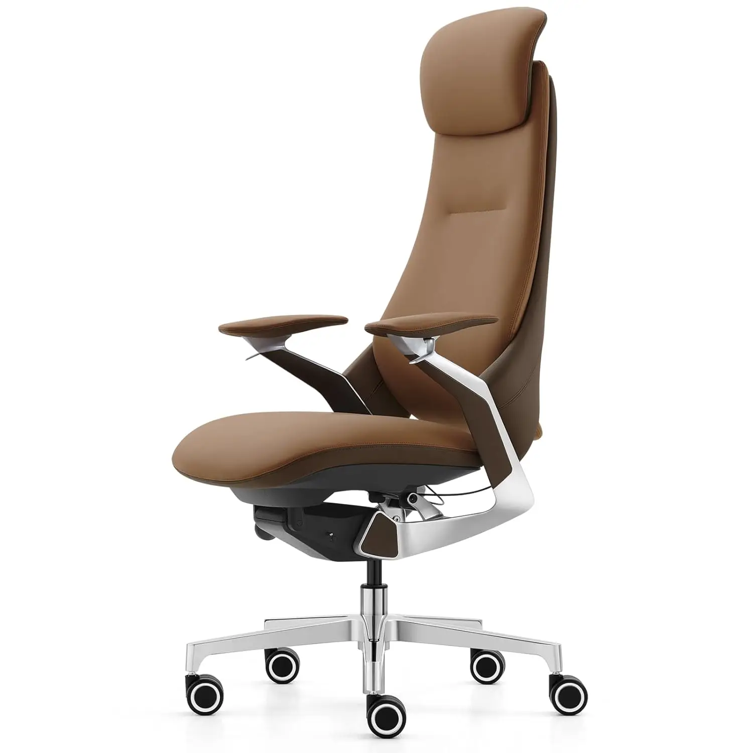 Leather Executive Office Chair Ergonomic Adjustable Seat Headrest Tilt Lock High Back Home Desk Chair, Customized
Leather Executive Office Chair Ergonomic Adjustable Seat Headrest Tilt Lock High Back Home Desk Chair, Customized