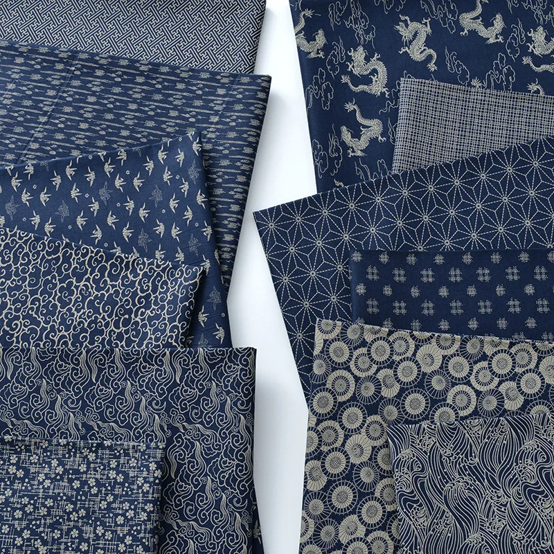 145X50cm Retro Pattern Cotton Sewing Fabric Zhang Cyan Digital Print for DIY Clothing Baby Pants Children's Handmade Projects
145X50cm Retro Pattern Cotton Sewing Fabric Zhang Cyan Digital Print for DIY Clothing Baby Pants Children's Handmade Projects