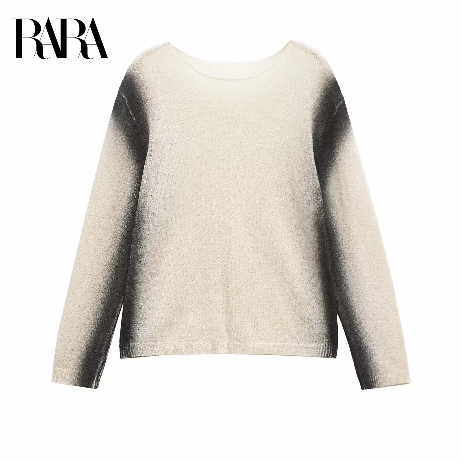 RARA Womens Off - the - Shoulder Round Neck Long - Sleeved Knitted Top with Faded Gradient Effect Stylish and Trendy Knitwear
RARA Womens Off - the - Shoulder Round Neck Long - Sleeved Knitted Top with Faded Gradient Effect Stylish and Trendy Knitwear