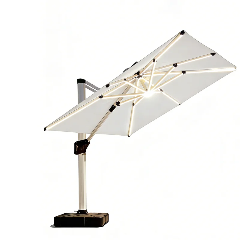 Modern Solar LED Aluminum Cantilever Umbrella with Anti-UV Protection for Hospital & Park Use Outdoor Furniture
Modern Solar LED Aluminum Cantilever Umbrella with Anti-UV Protection for Hospital & Park Use Outdoor Furniture