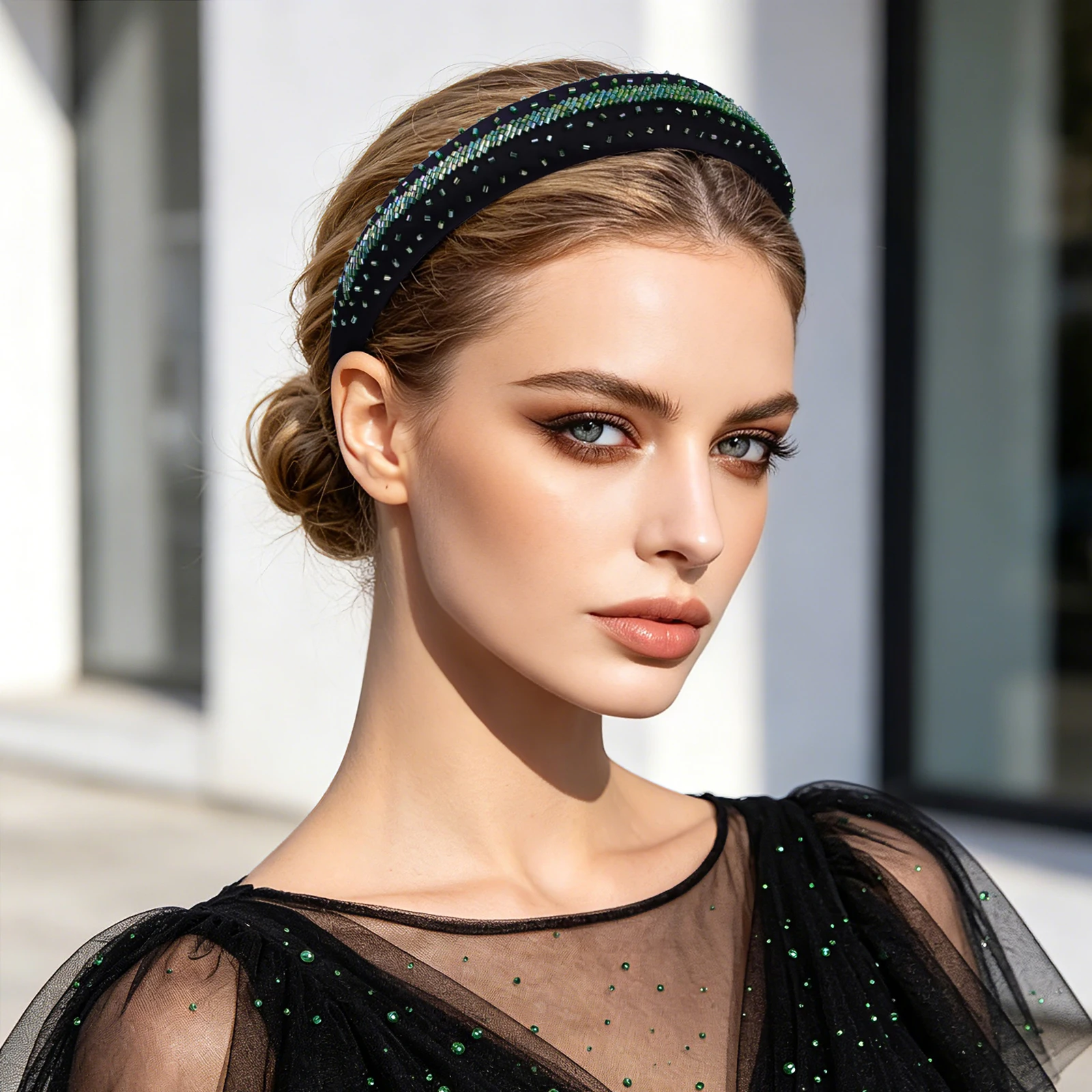 Fashion Exquisite Black Crystal Headband, Luxury High‑Crown Hairband, Heavy‑Crafted Hair Accessory, Daily Party Accessory SA139
Fashion Exquisite Black Crystal Headband, Luxury High‑Crown Hairband, Heavy‑Crafted Hair Accessory, Daily Party Accessory SA139