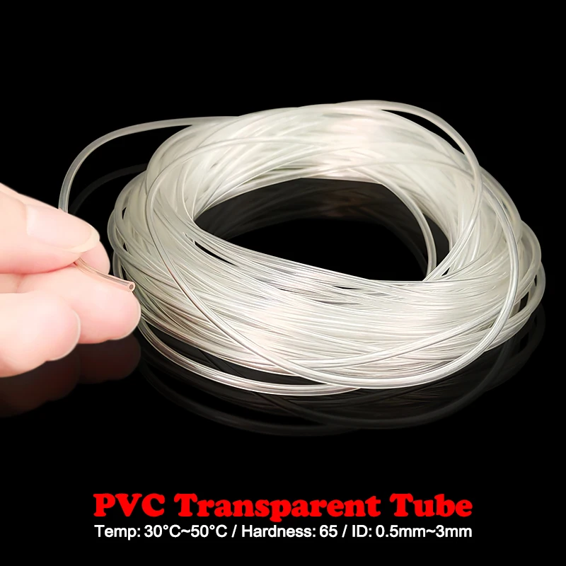 PVC transparent capillary tube small plastic hose with anti bending and anti tearing inner diameter 0.5/0.8/1.2/1.5/2/3/3.5mm
PVC transparent capillary tube small plastic hose with anti bending and anti tearing inner diameter 0.5/0.8/1.2/1.5/2/3/3.5mm