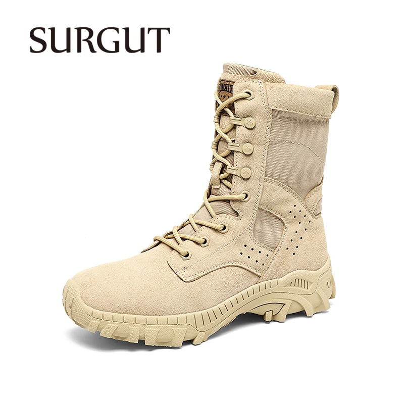 SURGUT Work Men Boots Fashion Vintage Cow Suede And Oxford Fabric Upper Lightweight Wear-Resistant All-Season Style Shoes
SURGUT Work Men Boots Fashion Vintage Cow Suede And Oxford Fabric Upper Lightweight Wear-Resistant All-Season Style Shoes