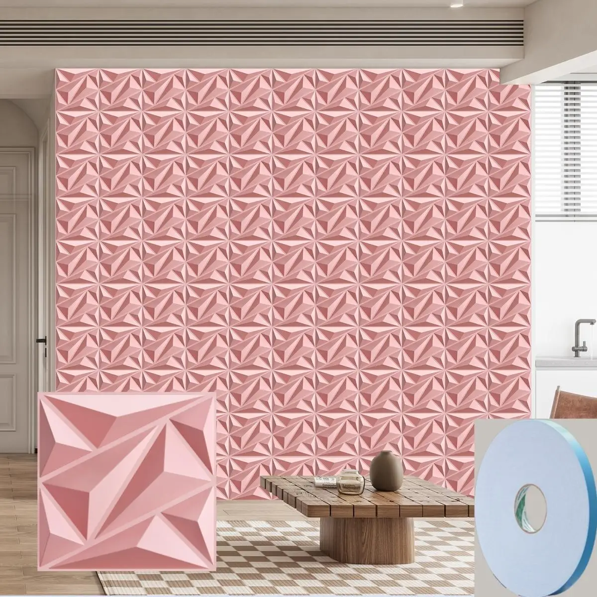 20/30pcs 3D pvc wall panels for indoor wall decoration, for living room hall bedroom hotel office,including tape
20/30pcs 3D pvc wall panels for indoor wall decoration, for living room hall bedroom hotel office,including tape