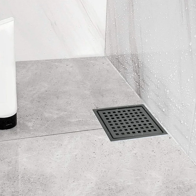 6 Inch Square Shower Drain Floor Drain with Grid Cover
6 Inch Square Shower Drain Floor Drain with Grid Cover