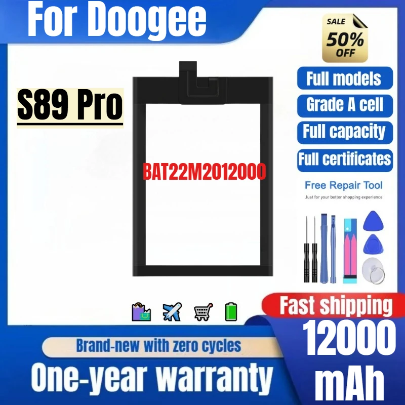 BAT22M2012000 for Doogee S89 Pro Phone Battery 0 Cycle High Quality High Capacity Replacement Bateria Grade A Cell with Tools
BAT22M2012000 for Doogee S89 Pro Phone Battery 0 Cycle High Quality High Capacity Replacement Bateria Grade A Cell with Tools