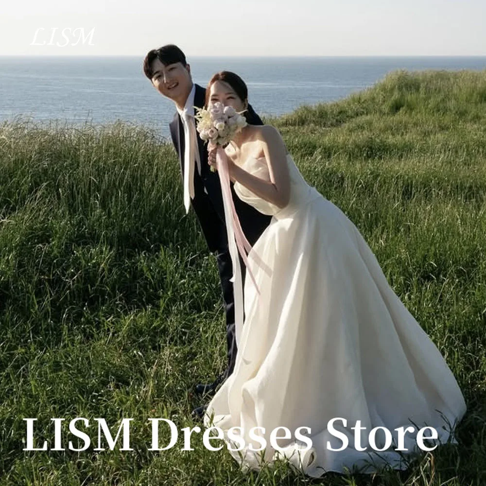 LISM Simple A-Line Korea Wedding Dresses Photo Shoot Silk Satin Elegant Bridal Gowns Long Dress 웨딩드레스 Customized Corsets
LISM Simple A-Line Korea Wedding Dresses Photo Shoot Silk Satin Elegant Bridal Gowns Long Dress 웨딩드레스 Customized Corsets