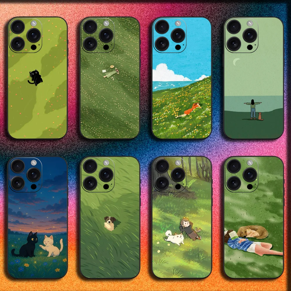 Grassland Cute Girl Cat Dog Phone Case For iPhone 16,15,14,13,12,11,Pro,XS,Max,XR,Plus,SE,Mini Soft Black Cover
Grassland Cute Girl Cat Dog Phone Case For iPhone 16,15,14,13,12,11,Pro,XS,Max,XR,Plus,SE,Mini Soft Black Cover