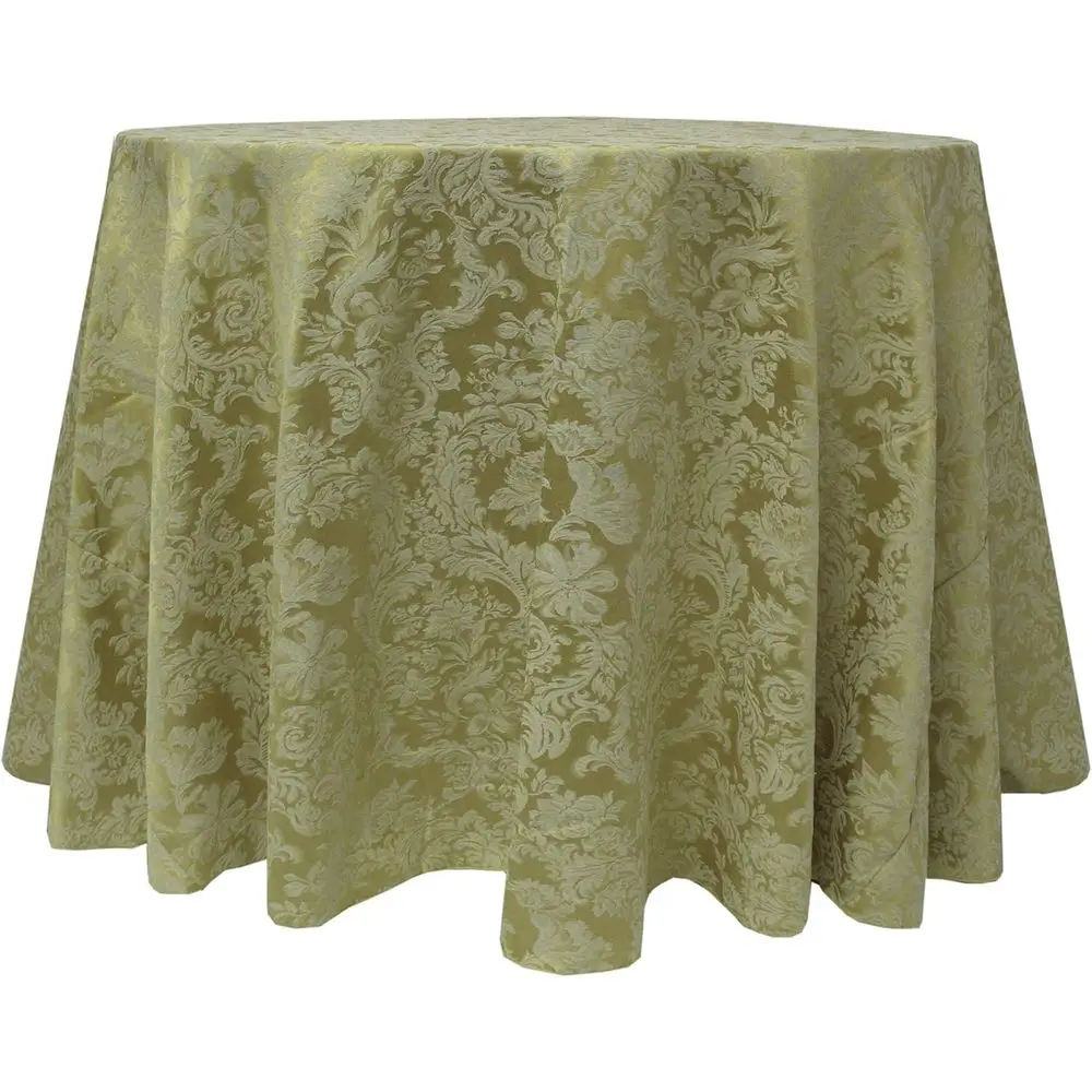 Miranda 90in Round Damask Table Cloth - Cotton Polyester Blend Weave Tablecloth with Stain & Wrinkle Resistant abric - Sage, 5 P
Miranda 90in Round Damask Table Cloth - Cotton Polyester Blend Weave Tablecloth with Stain & Wrinkle Resistant abric - Sage, 5 P
