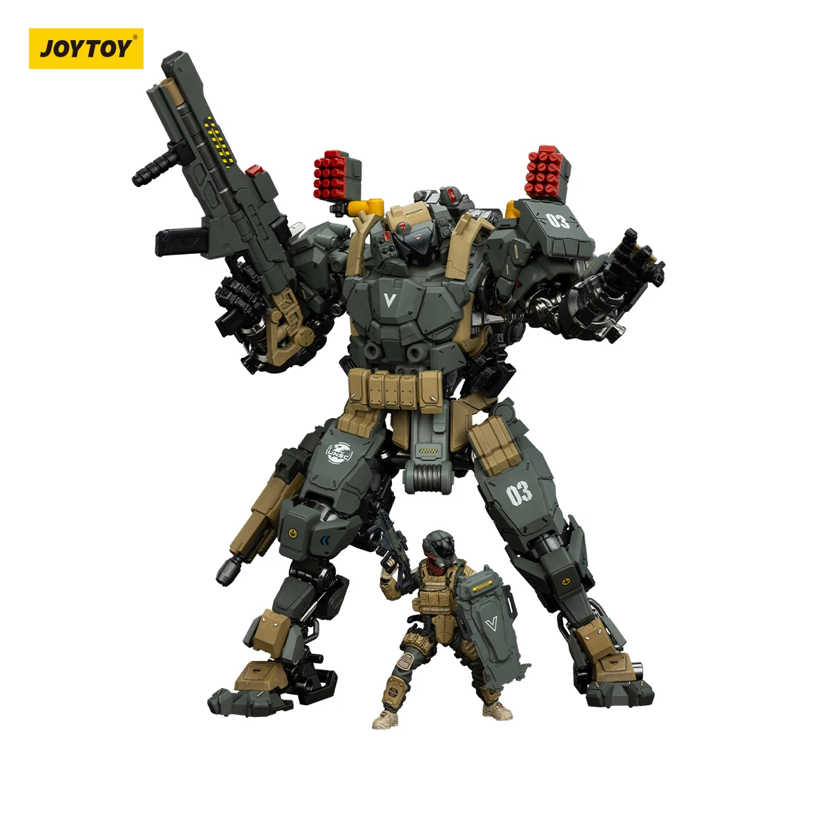 JOYTOY Battle For the Stars 1/18 31cm Action Figures Mecha Tyrant-03 Tactical Type
JOYTOY Battle For the Stars 1/18 31cm Action Figures Mecha Tyrant-03 Tactical Type