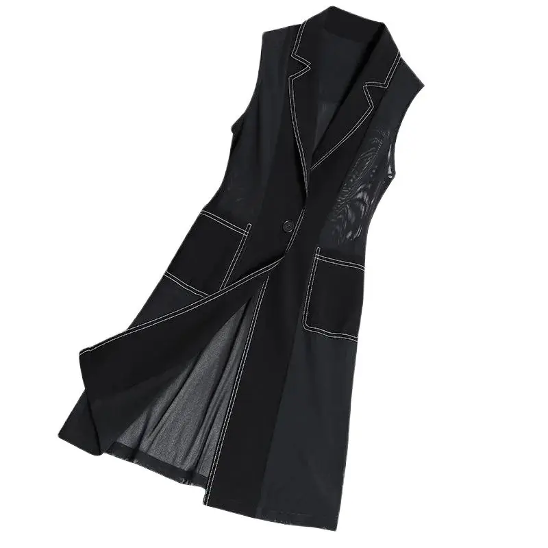 Open Thread Women's Vest 2022 New Spring Summer Mesh Chiffon Medium Long Fashion Waistcoat Korean Version Thin Vest Coat
Open Thread Women's Vest 2022 New Spring Summer Mesh Chiffon Medium Long Fashion Waistcoat Korean Version Thin Vest Coat