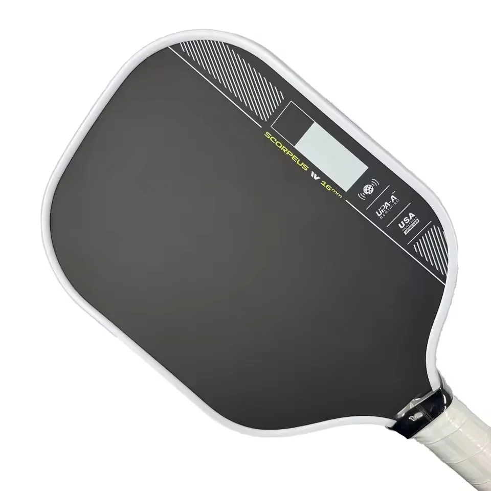 Ракетка для пиклбола Scorpeus Pro IV 16 мм 14 мм OEM Gen4 TFP с пенопластовым сердечником T700 из углеродного волокна для пиклбола увеличивает вращение и Po 
Ракетка для пиклбола Scorpeus Pro IV 16 мм 14 мм OEM Gen4 TFP с пенопластовым сердечником T700 из углеродного волокна для пиклбола увеличивает вращение и Po