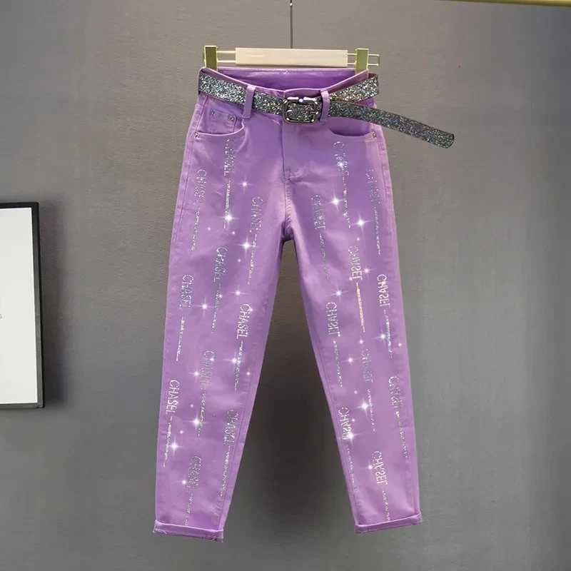 2025 Spring New High Waist Jeans Women Fashion Diamonds Letter Jeans Womens Loose Stretch Jeans Spring Summer Denim Pencil Pants
2025 Spring New High Waist Jeans Women Fashion Diamonds Letter Jeans Womens Loose Stretch Jeans Spring Summer Denim Pencil Pants