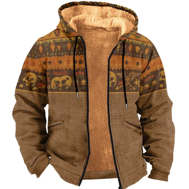 Men's Zipper Long Sleeve Hoodie Skull Print Fashion Winter Clothing Sweatshirt Casual Hooded Jacket Outerwear
Men's Zipper Long Sleeve Hoodie Skull Print Fashion Winter Clothing Sweatshirt Casual Hooded Jacket Outerwear