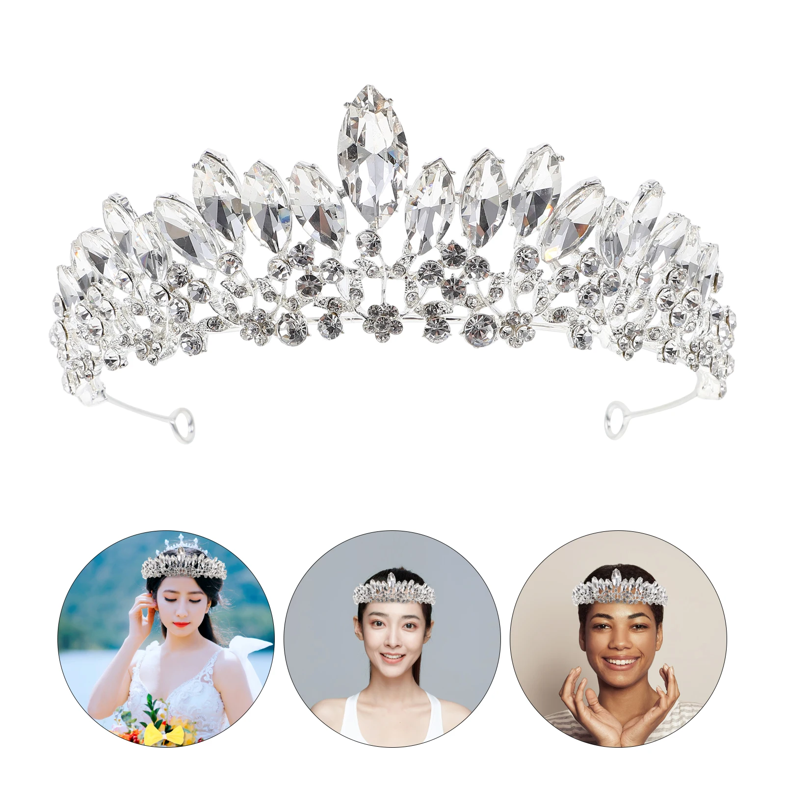 Rhinestone Bridal Crown Wedding Headpiece Leaf Style Green Pink Retro Antiqued Metal Jewelry Prom Birthday Accessories
Rhinestone Bridal Crown Wedding Headpiece Leaf Style Green Pink Retro Antiqued Metal Jewelry Prom Birthday Accessories