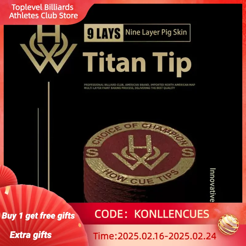 HOW-Titan Tips for Pool Cue, Snooker Cue Tip, Glue on Tip, Billiard Stick Tips, Billiard Accessories, S M H 14mm
HOW-Titan Tips for Pool Cue, Snooker Cue Tip, Glue on Tip, Billiard Stick Tips, Billiard Accessories, S M H 14mm